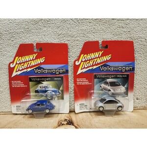 Johnny Lightning Diecast Model Car 1966 1998 Volkswagen Beetle Lot Of 2 NWT